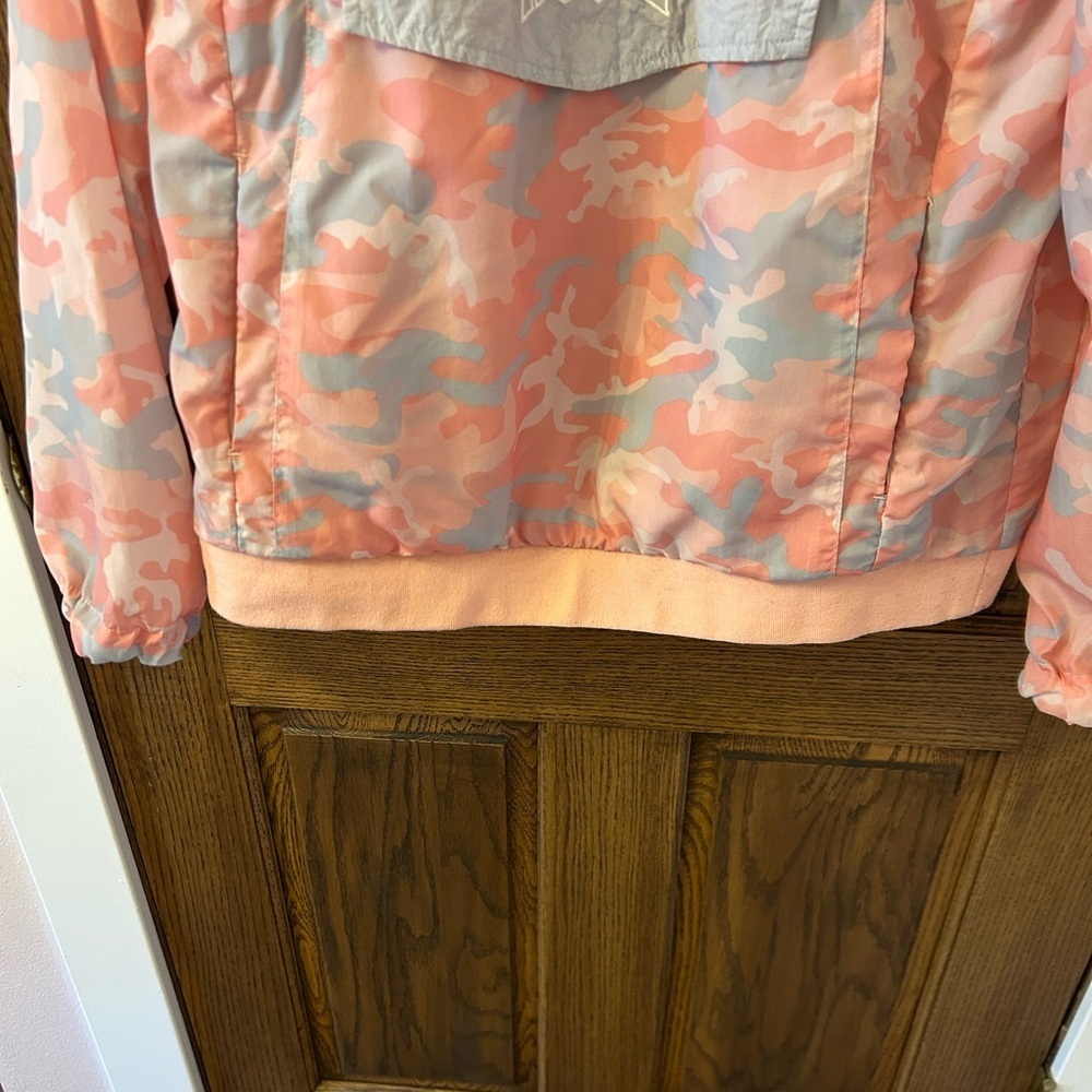 Kylie Jenner The Kylie Shop Candy Pink Camo Anorak Windbreaker Jacket Medium - Picture 6 of 10